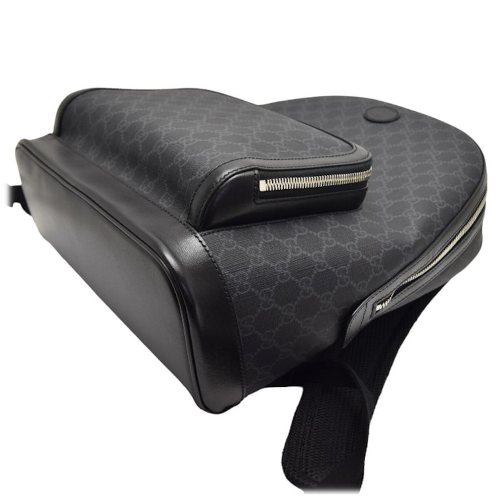 Gucci Backpack Gg Supreme Interlocking Leather Bl… - image 5